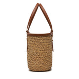Bolso de mujer Pinko love summer basket piel de becerro de rafia 103324 A1RL LP4Q Natural