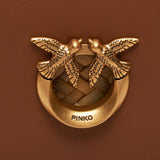 Bolso de mujer Pinko love summer basket piel de becerro de rafia 103324 A1RL LP4Q Natural