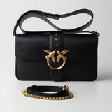 Bolso Pinko Love Bag Bolso Slouchy de cuero negro 104524 A0QO Z99Q