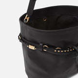 Bolso de hombro Pinko tipo cubo de cuero 106339 A0QO Z99Q