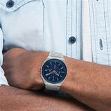 Reloj Tommy Hilfiger Connor Hombre Acero Inoxidable Plateado y Azul Multifunción 1791896