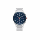 Reloj Tommy Hilfiger Connor Hombre Acero Inoxidable Plateado y Azul Multifunción 1791896