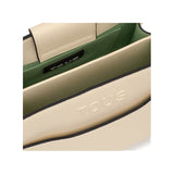 Bolso Shopper TOUS Audree Saffiano Beige Pequeño 2002287004