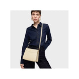 Bolso Shopper TOUS Audree Saffiano Beige Pequeño 2002287004
