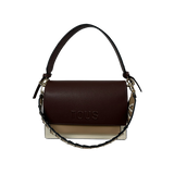 Bandolera Tous mediana beige y marrón Audree Saffiano 2002358201