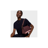 Bolso bandolera mediano Tous Audree Saffiano de poliuretano en color burdeos. 2002358221