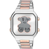 Reloj digital con brazalete de acero SS y acero IPRG rosado D-BEAR 3000134700