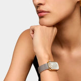 Reloj Tous analógico bicolor con silueta oso y brazalete de acero T-Band Club 3000140700