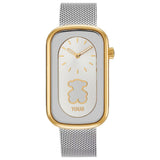 Reloj Tous analógico bicolor con silueta oso y brazalete de acero T-Band Club 3000140700