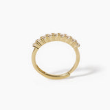 Anillo Mabina de eternidad ajustable dorado con nueve circonitas SOIRÉE 523254