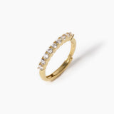 Anillo Mabina de eternidad ajustable dorado con nueve circonitas SOIRÉE 523254