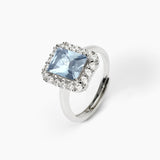 Anillo Mabina de plata con aguamarina sintética DESEO INFINITO 523367