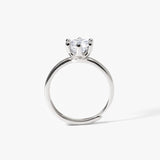 Anillo Mabina de plata rodiada con circonita SOLITARIO 523395