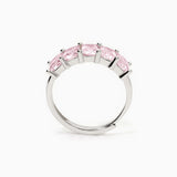Anillo Mabina de plata para mujer con circonitas rosas Valentina 523410