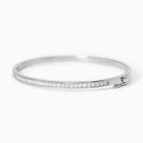 Pulsera brazalete Mabina de plata con piedras SEÑORA B 533642-L