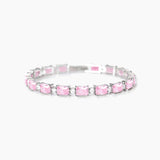 Pulsera Mabina de plata con circonitas rosas Latido 533939-17