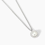 Gargantilla Mabina de plata con perla cultivada y circonitas MILANESIENNE 553674