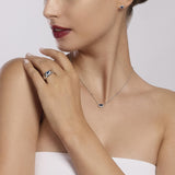 Pendientes Mabina de zafiro sintético ¿GENIAL O RETRO? 563544