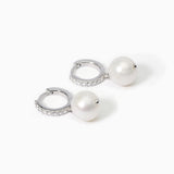 Pendientes Mabina de aro con colgante de perlas cultivadas INVITACIÓN DE BODA 563604