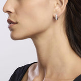 Pendientes ovalados Mabina de plata con pavé COSTURA 563728