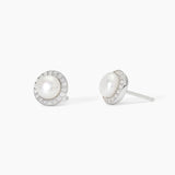 Pendientes Mabina de plata con perlas cultivadas y circonitas MILANESIENNE 563745