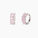 Pendientes Mabina de plata con circonitas rosas Valentina 563754