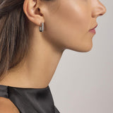 Pendientes Mabina rectangulares gruesos en plata Jornada de puertas abiertas 563839