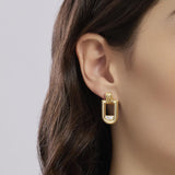 Pendientes Mabina de plata dorada ROMA 563946