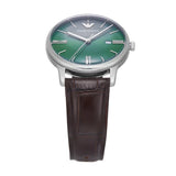 Reloj Emporio Armani Leather Verde y Negro Analógico Hombre AR11672