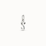 Charm UNOde50 bañado en plata de ley de letra S CHA0045MTL0000U