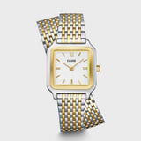 Reloj Cluse Petite Gracieuse Doble Acero, Blanco, Dos tonos CW11814