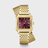 Reloj Cluse Gracieuse Doble Acero, Vino, Color Oro CW11910