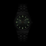 Reloj Cluse retro de los años 70 de acero, verde salvia, color plateado CW35103