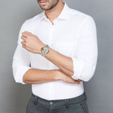 Reloj Diesel Caballero Mega Chief Bicolor Acero/Ip Dorado Cronógrafo 51mm DZ4672