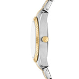 Reloj Fossil Scarlette Mini Plateado, Dorado y Verde Analógico Mujer ES5388