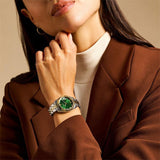 Reloj Fossil Scarlette Mini Plateado, Dorado y Verde Analógico Mujer ES5388