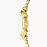Reloj Carlie Mini de acero inoxidable en tono dorado con tres agujasES5462