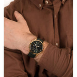 Reloj Fossil Ttownsman cronógrafo de cuarzo con esfera verde para hombre FS5599