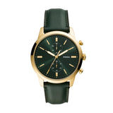 Reloj Fossil Ttownsman cronógrafo de cuarzo con esfera verde para hombre FS5599