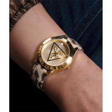 Reloj Guess Glitz Pque Dorado y Piel Leopardo Analógico Mujer GW0745L2