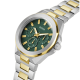 Reloj para hombre de GUESS en acero bicolor y esfera verde GW0798G3
