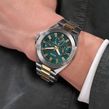 Reloj para hombre de GUESS en acero bicolor y esfera verde GW0798G3