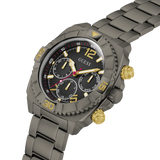 Reloj Guess Traction gris metalizado y dorado multifunción para hombre GW0800G2
