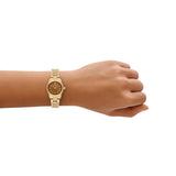 Reloj Michael Kors Dorado y Marrón Analógico Mujer MK7578