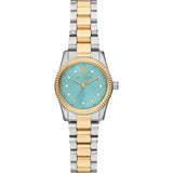 Reloj Michael Kors Lexington Plateado, Dorado y Turquesa Analógico Mujer MK7579