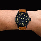 Reloj TW Steel Maverick MS31 con correa de piel marrón