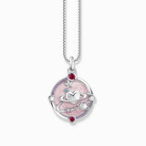 Colgante Thomas Sabo PE959-340-9 rosa con planeta en forma de corazón y piedras, plata