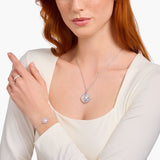 Colgante Thomas Sabo PE959-340-9 rosa con planeta en forma de corazón y piedras, plata