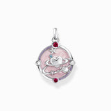 Colgante Thomas Sabo PE959-340-9 rosa con planeta en forma de corazón y piedras, plata
