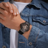 Reloj Police Cyclone Rosado y Negro Multifunción Hombre PEWGR0082202